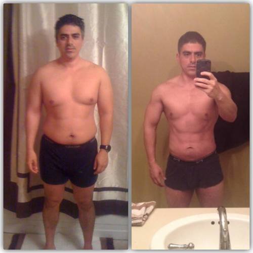 Before and after fitness transformation