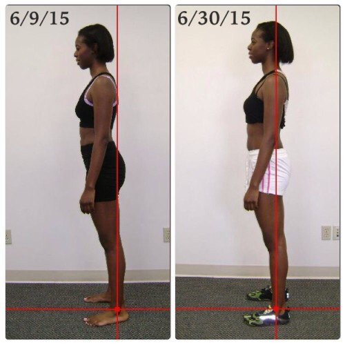Client posture transformation over three weeks